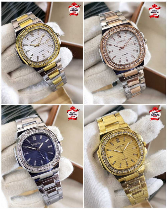 Men's Classic Multi-Color Stainless Steel Chain Watch