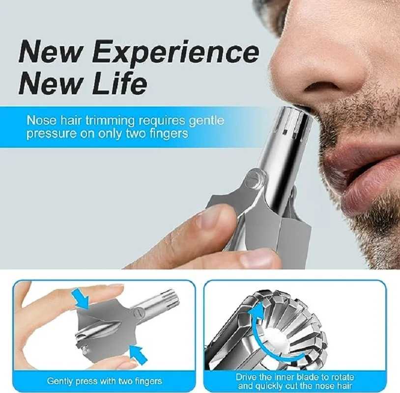 Hair Trimmer for Men Nose Tondeuse Stainless Steel Manual Suitable For Nose Hair Trimmer Washable Portable