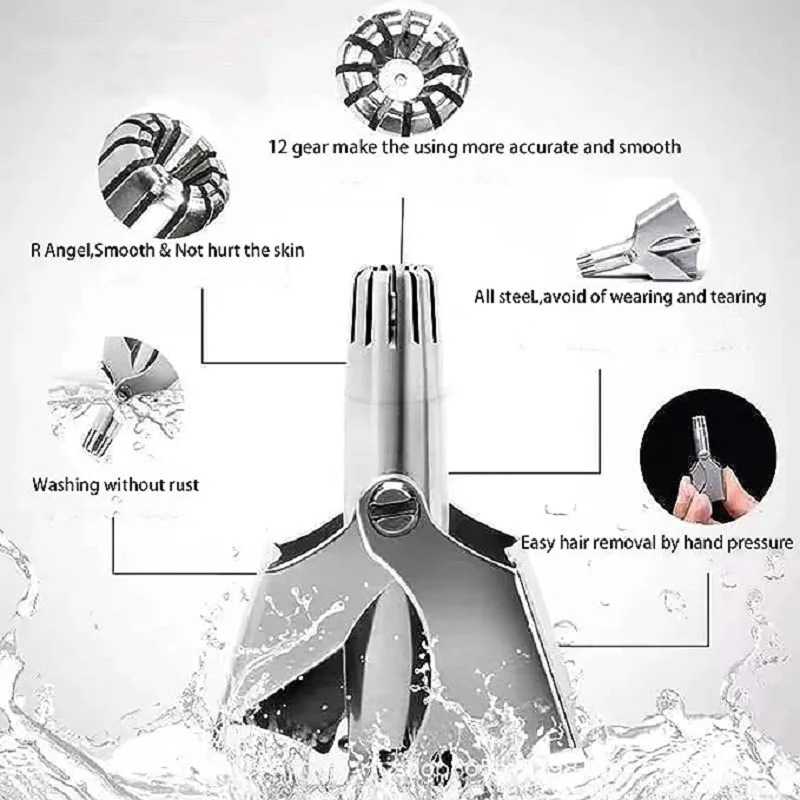 Hair Trimmer for Men Nose Tondeuse Stainless Steel Manual Suitable For Nose Hair Trimmer Washable Portable