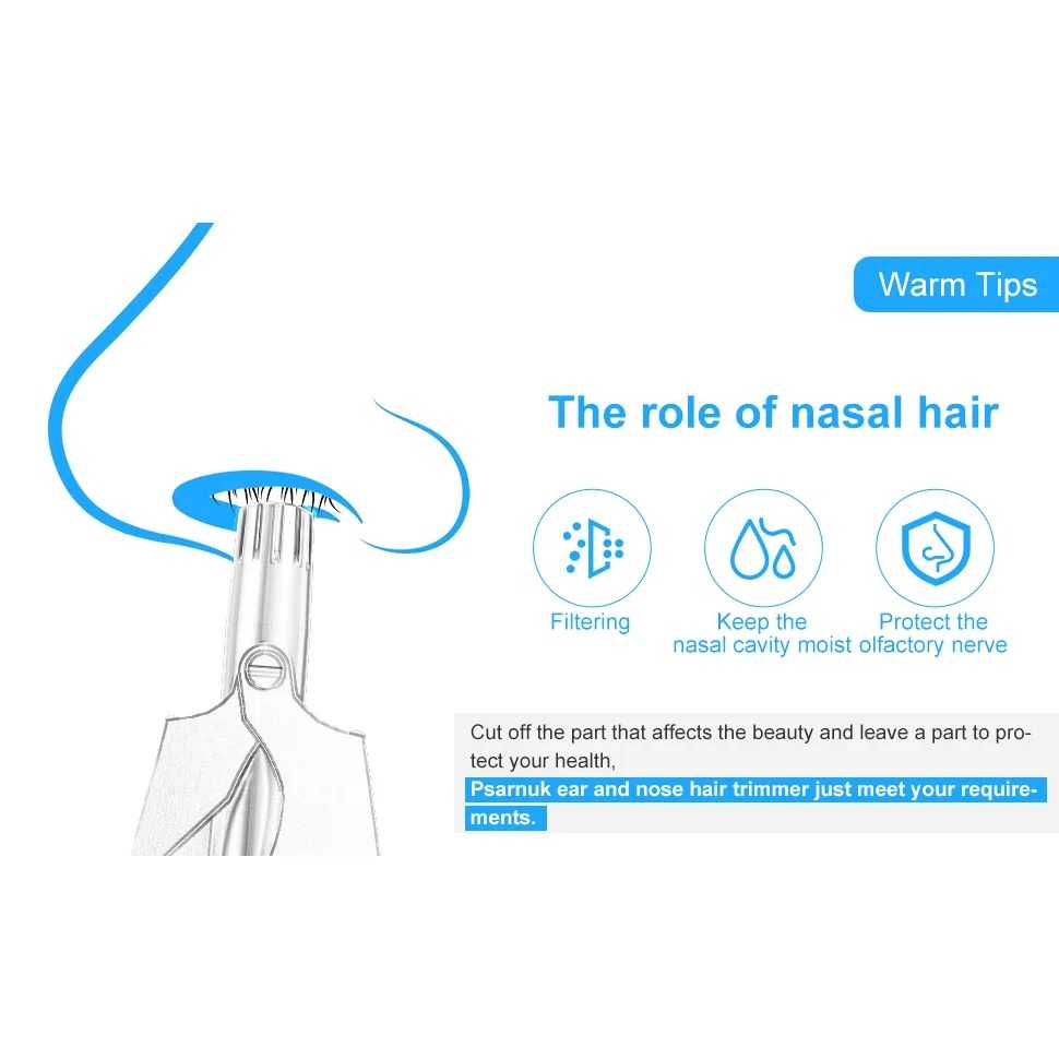 Hair Trimmer for Men Nose Tondeuse Stainless Steel Manual Suitable For Nose Hair Trimmer Washable Portable